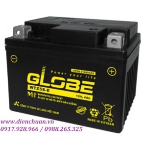 Ắc quy xe máy Globe 12V- 4Ah WTZ5S-E