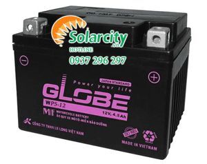 Ắc quy xe máy Globe nước  12V- 7Ah 12N7A-4B