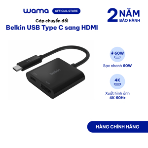 Adapter chuyển đổi Type C - HDMI Belkin AVC002 Đen