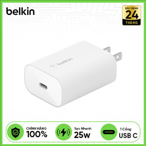 Adapter Sạc Type C PD 25W Belkin WCA004