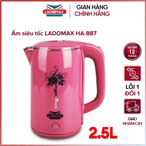 Ấm đun siêu tốc 2  lớp 2.5L Ladomax  HA-887