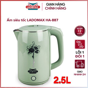 Ấm đun siêu tốc 2  lớp 2.5L Ladomax  HA-887