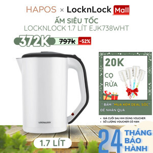 Ấm đun siêu tốc bằng thép không gỉ Lock&Lock EJK738 - 1.7L