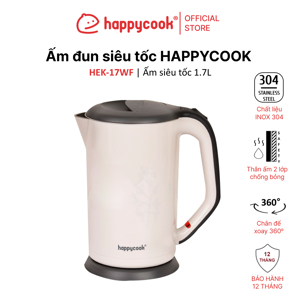 Ấm đun siêu tốc HappyCook 1.7L HEK-17WF