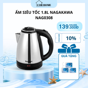 Ấm đun siêu tốc Nagakawa NAG0308 - 1.8L