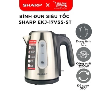 Ấm đun siêu tốc Sharp EKJ-17VSS-ST - 1,7 lít