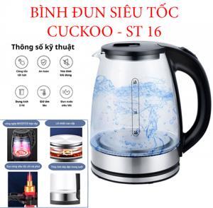 Ấm đun siêu tốc thủy tinh chịu nhiệt Cuckoo ST16