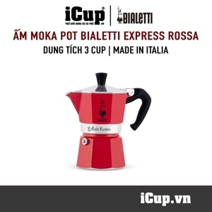 Ấm pha cà phê Bialetti Moka Express Rossa 3 cups