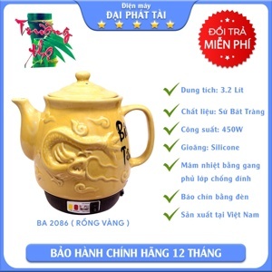 Ấm sắc thuốc điện Trường Thọ Rồng Vàng - 3.2 lít, có chuông báo