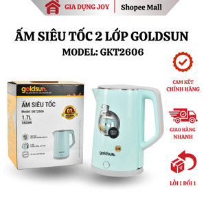 Ấm siêu tốc 2 lớp Goldsun GKT2606 1.7L