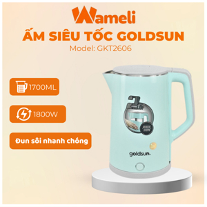 Ấm siêu tốc 2 lớp Goldsun GKT2606 1.7L