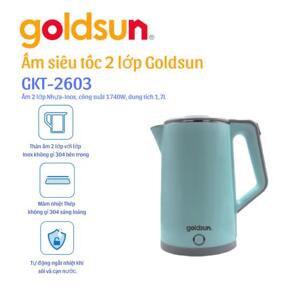 Ấm siêu tốc 2 lớp Goldsun GKT2603