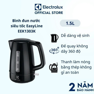 Bình - Ấm đun nước siêu tốc Electrolux EEK1303W - 1.5 lít, 2200W