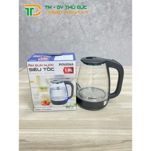 Ấm siêu tốc thủy tinh 1.8l Povena PVN-1825