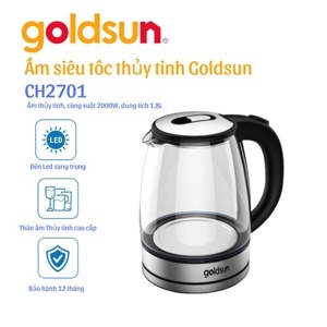 Ấm siêu tốc thủy tinh Goldsun CH2701