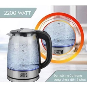 Ấm siêu tốc thuỷ tinh Lebenlang LBL2879 1.7L