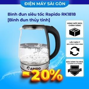 Ấm siêu tốc thủy tinh Rapido RK1818