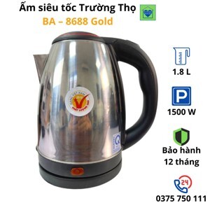 Bình - Ấm siêu tốc Trường Thọ BA-8688 - 1.8 lít, 1200W