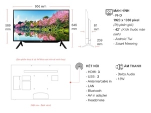 Smart Tivi Sharp Full HD 42 inch 2T-C42EG1X