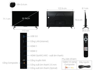 Google Tivi TCL 4K 55 inch 55P735