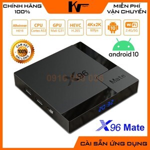 Android TV box X96 mate - Hệ điều hành 10, Ram 4GB, Rom 32GB, Allwinner H616