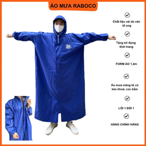 Áo mưa Mangto vải dù dây kéo