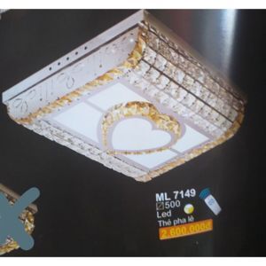 Áp trần pha lê Led vuông  ML 7149