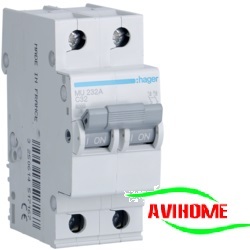 Aptomat 2 Cực 40A Hager MU240