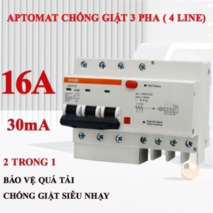 Aptomat chống giật 16A DOBO DZ47LE-88163P