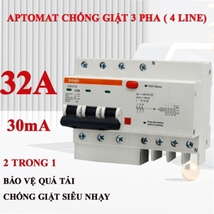 Aptomat chống giật 32A DOBO DZ47LE-88323P