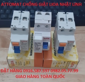 Aptomat chống giật loại 2 cực dòng điện 16A LiOA RCCB2016/30