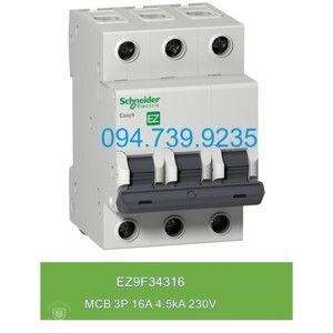 Aptomat - MCB Schneider 3P 16A 4,5kA EZ9F34316