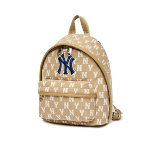 Balo MLB Monogram Mini Backpack New York Yankees Beige 3ABKS012N-50BGD