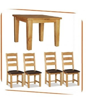 Bàn ăn gỗ sồi 6 ghế 3 nan - 1m6