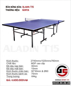 Bàn bóng bàn Gofes Aladin T15