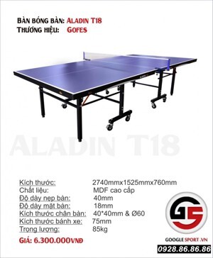 Bàn bóng bàn Gofes Aladin T18