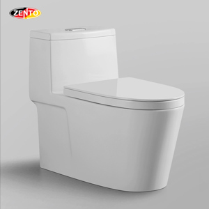 Bàn cầu 1 khối Luxury Zento BC3882 (nắp nhựa UF)