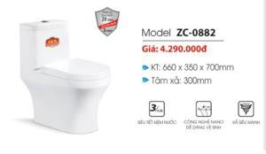 Bàn cầu 1 khối Zico ZC0882