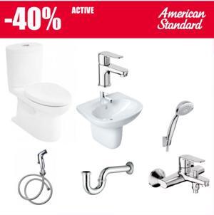 Bàn cầu 2 khối xả nhấn American Standard VF-2719