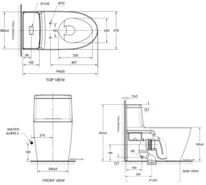 Bàn cầu American Standard 2007-WT - 1 khối