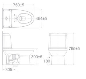 Bàn cầu American Standard 2327-WT