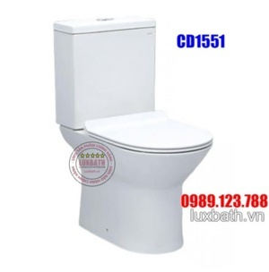 Bàn cầu hai khối nắp êm Caesar CD1551