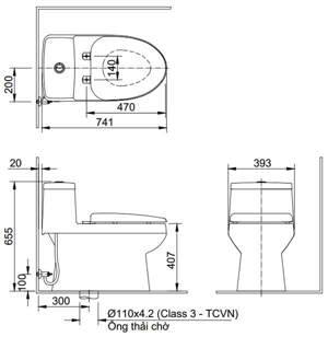 Bàn cầu nắp điện tử Inax AC-939/CW-H18VN