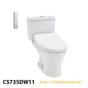 Bàn cầu Toto 2 khối CS735DW11 nắp rửa điện tử Washlet