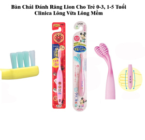 Bàn chải đánh răng cho bé 1-5 tuổi Lion hàng Nhật