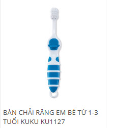 Bàn chải đánh răng cho bé từ 1 - 3 tuổi kuku ku1127