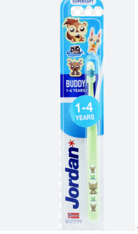 Bàn chải đánh răng trẻ em Jordan Buddy - 1-4 tuổi