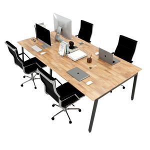Bàn cụm 4 240x120 Aton Concept chân sắt lắp ráp HBAT014