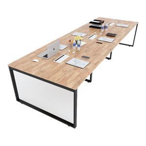 Bàn cụm 6 người 120x360cm hệ RECTANG chân sắt lắp ráp HBRT031