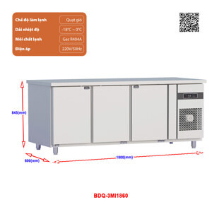 Bàn đông Đức Minh 3 cánh 340 lít BDQ-3MI1860